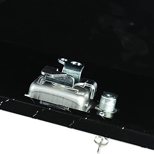 Prffwk HT1080 Truck Bed Tool Box Trailer Storage Tool Box Black Aluminum Heavy Duty Pick Up Truck Bed Rv Toolbox Diamond Plate thumb #6