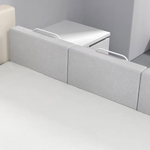 Babysängskenor Småbarn, Säkerhetsskenor Spjälsäng, Sängräcke Fallskydd, Justerbar Säkerhetsbarriär, Avtagbar Sängräcke, Kinderbettpuffer för Små Barn Eller Sängar för Vux(Size:60cm*2(1.2m),Color:grå)