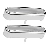 Dickly 2 Stück Pickup Cover Gitarrenersatzteile Einzelspulenabdeckung Offene Konstruktion Messingmaterial für Gitarrenwerkstatt Instrumentenpflege, Silber