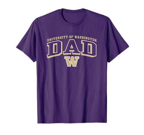 Washington Huskies Dad Arch Purple Officially Licensed T-Shirt