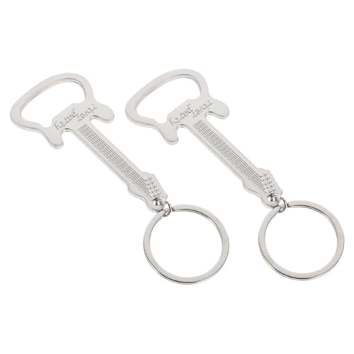 LABRIMP 2 Piezas Abrebotellas Forma de Guitarra de Llaveros de Abrebotellas de Cerveza para Casas Bares y Cocinas Moderno y Duradero