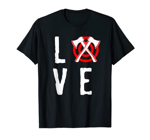 Love Axe Throwing Bullseye - Camiseta para hombre Camiseta