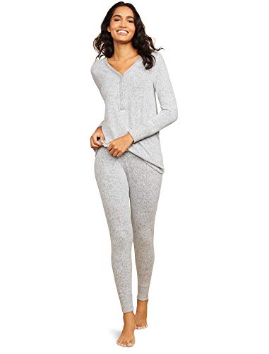 Image of Motherhood Maternity Women's Maternity Brushed Hacci Henley Sleep Knit Leggings