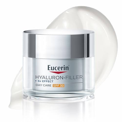 Eucerin Hyaluron-Filler Day SPF 30 50ml, Anti-Wrinkle Day Cream for Refined Skin, Nourishing Triple-Effect Anti-Ageing Moisturiser with Hyaluronic Acid