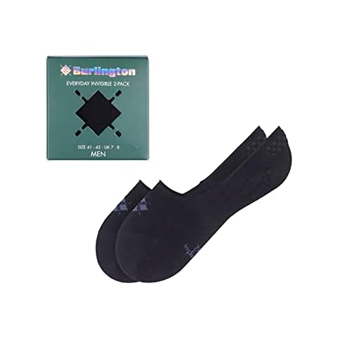 Burlington Everyday 2-Pack Box M IN algodón invisibles unicolor 2 pares, Calcetines pinkies Hombre Cover