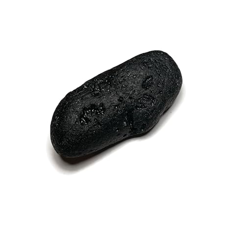 Image of Rare Indochinite Black Tektite 41g, Raw Meteorite Impact Glass, 1pc 59mm Natural Specimen, from Vietnam ID#I