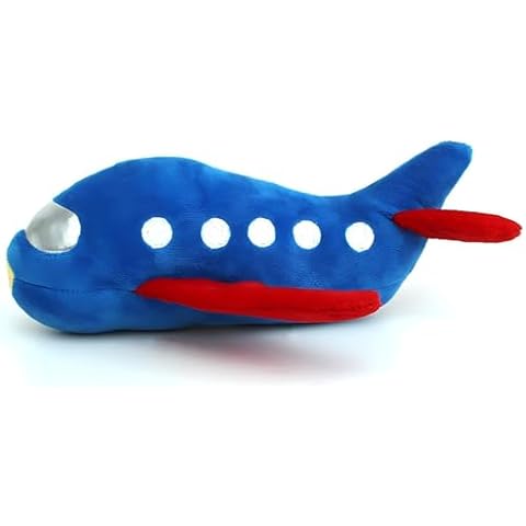 MooGlamor Airplane and Rocket Dog Toys Squeaky Toy with Knot and Bite-Resistant 24 in Stuffed Dog Toys for Dogs and Cats (Airplane) Cover