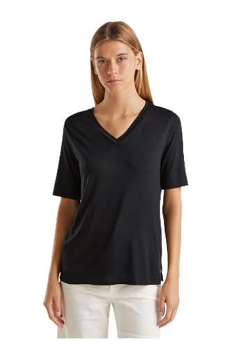 United Colors of Benetton T-Shirt 3z12d401g Camiseta, Negro, XXS Mujeres