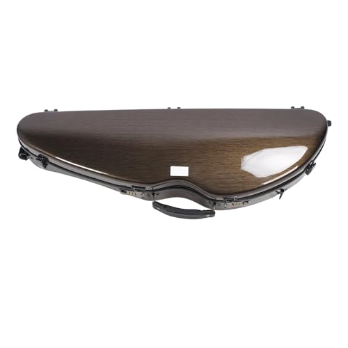 Violin Storage Box, Brown Carbon Fiber Violin Storage Box Case with Detachable Shoulder Straps for 4/4 Full Size Violins