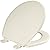 Bemis Ashland Modern Wood Toilet Seat with Decorative Edge, Slow Close, Secure Hinges, Round, Biscuit