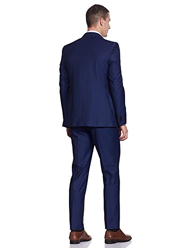 Image of Raymond Rayon Blend Men's Full Sleeve Contemporary FIT Dark Blue Formal Suit