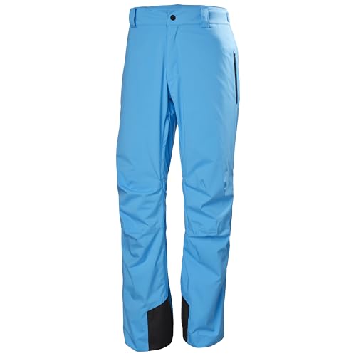 Helly Hansen Insulated Ski Pants - Waterproof Mens Snow Pants - Breathable Cold Weather Gear - Insulated Work Trousers 645 Cyan - Large