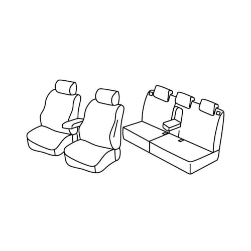 Housses de siège Superior gris et noir pour Toyota Verso-S 2011-2015