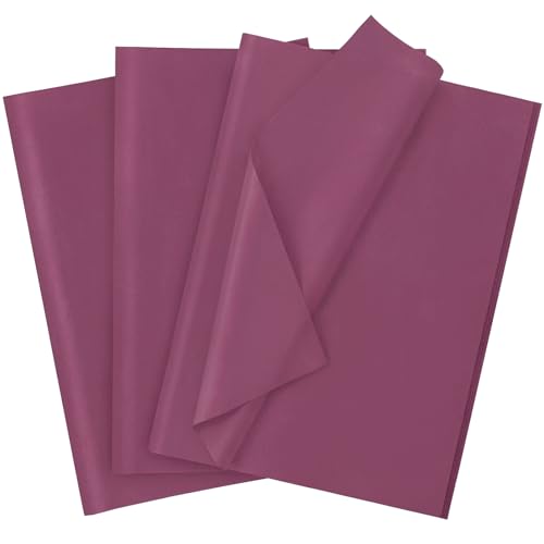 Image of 120 Sheets 20 inchX14 inch Burgundy Tissue Paper for Gift Bags Wrapping, Art Tissue Paper Bulk for Holiday Birthday Party Crafts Decoration (Burgundy)