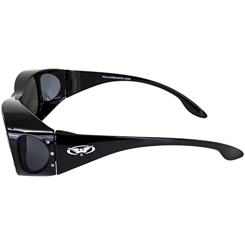 Global Vision Eyewear Fanfare 2 Sunglasses, Smoke Lens, Fits Over Glasses3