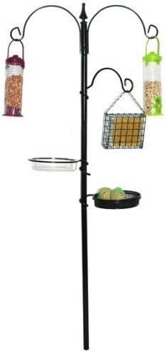 KINGFISHER BLACK METAL GARDEN WILD BIRD CARE TRADITIONAL FEEDING STATION BFS