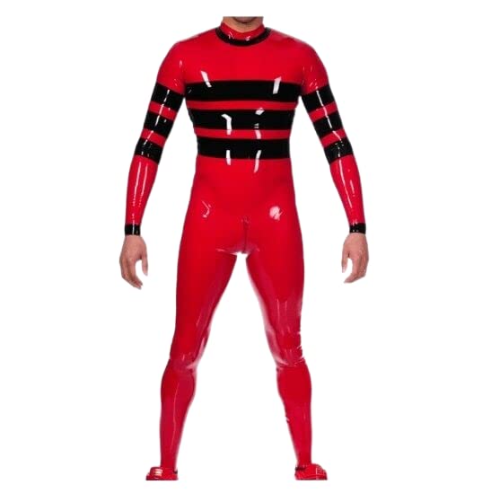 Amazon | 100% ラテックス ラバー ブラック レッド キャット