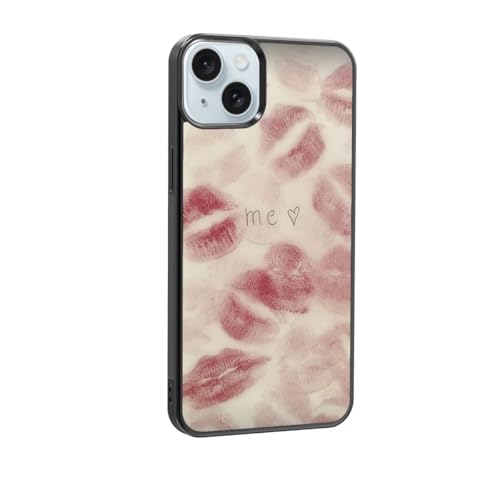 qizjio Coquette Lips Phone Case Shockproof Protective Kiss Phone Case for iPhone 15 Plus