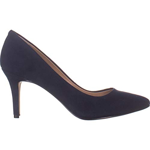 I.N.C. International Concepts INC Womens Navy Padded Comfort Zitah Pointed Toe Stiletto Slip On Leather Pumps 6.5 M4