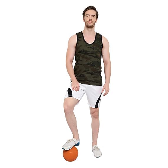 Image of DIA A DIA Men's Polycotton Running Sports Gym Shorts Pack of 2