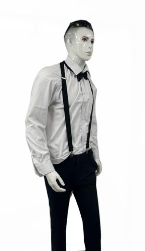 Image of Men's Suspenders Bowtie Set Elastic Y Shape Style Women's Suspenders Bowtie For Wedding&Formal Events