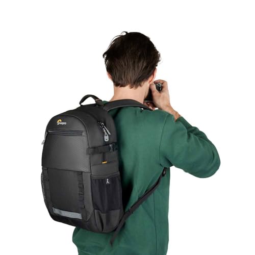 Lowepro Adventura BP 150 III, Camera Backpack with Tripod Holder, 11" Tablet Pocket, Back Side Access, for Mirrorless Camera, Compatible with Fujifilm XT200, Canon M50 MII, EOS R10, Nikon Z50, Black