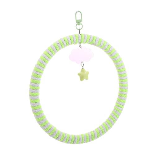 COLLBATH Hanging Bird Swing Perch for Parrots Chewing and Climbing Accessories Multifunctional Design for Mental Stimulation Easy Installation Bird Cages