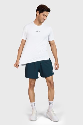 Image of FUAARK Men Solid Slim Fit Polyester Gym & Running Wear Tshirt
