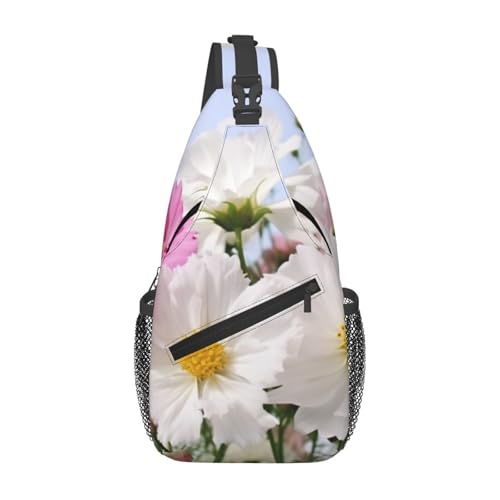 Bolso Cruzado Floral Negro para Hombre y Mujer miniatura 1
