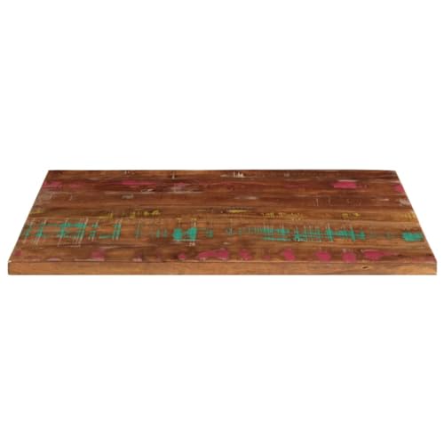 Tableros de mesa de madera maciza reciclada rectangular de 90 cm artesanales 6