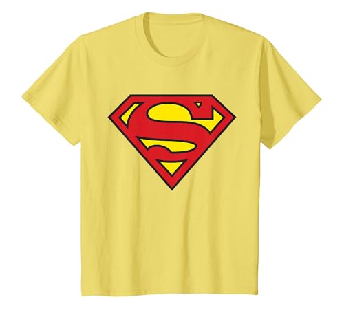 Image of DC Kids Superman Logo Classic T-Shirt, Youth, Lemon Yellow, 4T