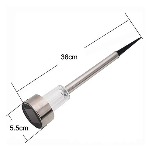 Maserfaliw 12 peças de luz de LED para gramado, luz solar de LED para área externa, lâmpada de jardi