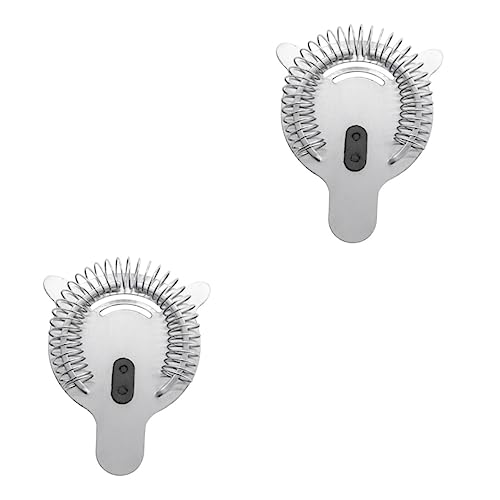 Housoutil 2pcs Cocktail Ice Strainer Cocktail Filter Hawthorne Strainer Mixologist Tools Cocktail Bar Tool Coffee Strainer Bartender Bar Strainer Cocktail Coffee Filters Barware Wine Set Tea