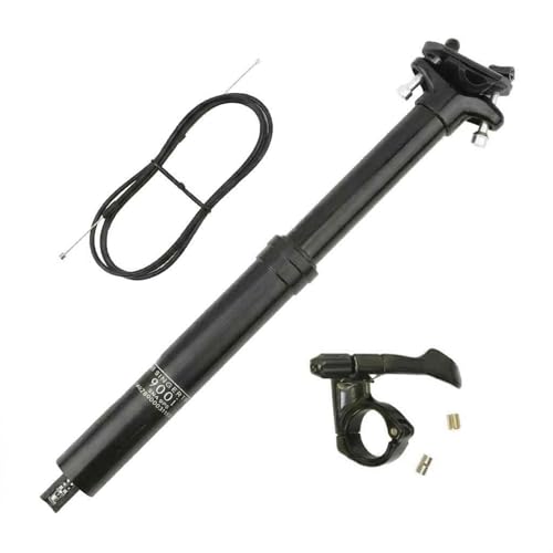 GarveeLife Hydraulische Dropper Sattelstütze für Mountainbike Höhenverstellbare Fahrrad Sattelstütze mit interner Kabelführung & Fernbedienung 125mm Hub 31 6 x 395mm 1x Hebel & Kabel Farbe: