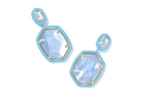 Kendra Scott, Women's, Daphne Enamel Frame Drop Earrings, Periwinkle Illusion, One Size