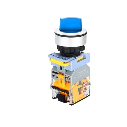 Sélecteur 10A bleu à 2 positions commutateur rotatif 30mm avec voyant LED 36V 2NO