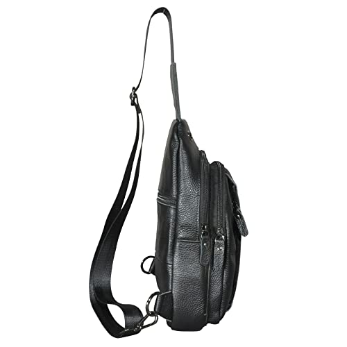 Le'aokuu Mens Outdoor Casual Travel Hiking Crossbody Chest Sling Bag One Shoulder Strap Bag Backpack3