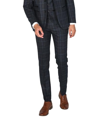 Costume bleu marine carreaux hommes : la solution pour un style formel impeccable