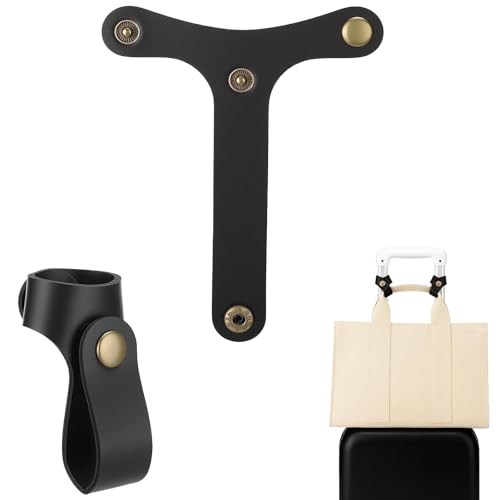 2Pcs Leather Luggage Strap, Add a Bag Travel Belt Hands-Free Suitcase Bag Straps for Luggage Perfect for Airport, Travel, Business Trip, Hanging Out