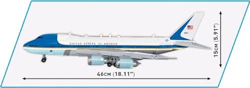 COBI Boeing 747 Air Force One Plane Building Set, 1087 Pieces by COBI - Image 3