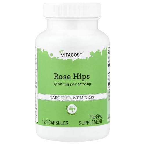 Vitacost Rose Hips -- 1,100 mg per serving- 120 Capsules