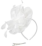 HIDOLL Diadema Fascinator Sombrero Pluma Semicircular Sombrero Tocado Banquete Novia Adornos para el...