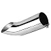 AUTOSAVER88 3 Inch Inlet Turn Down Exhaust Tip, 3 x 3 x 12 Inch Chrome-Plated Finish Stainless Steel TurnDown Tail Pipe Tip, Bolt On Design.