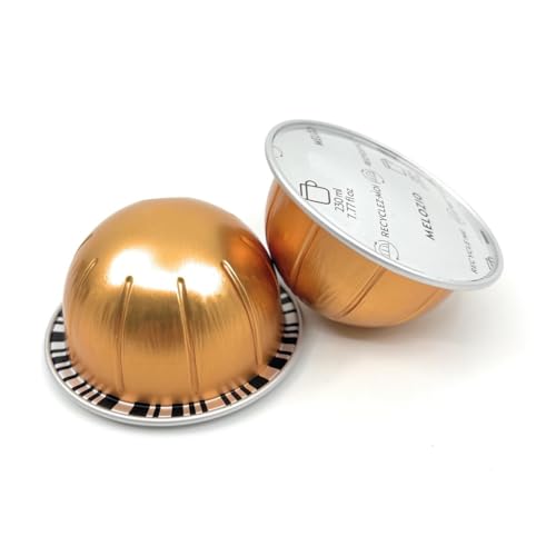 Melozio Coffee Pods 10 Count Espresso Capsules Smooth and Balanced Medium Roast Brews 7.8 oz Intensity 6 Brazilian Arabica