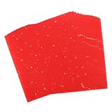 ORFOFE 60 hojas de papel de práctica de caligrafía roja, cuadradas de 22 x 22 cm, papel de arroz tradicional chino Xuan para escritura con pincel y decoración de parejas de festivales de primavera