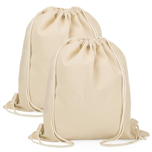 woric Lot de 2 sacs de gym en toile, 38 x 42 cm, en tissu, avec cordon de serrage, sac à dos, sac de sport, sac à peindre, sac en tissu pour homme et femme, enfant, sport, voyage, Saint-Valentin
