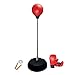 Protocol All-In-One Boxing Set | Punching Ball with Adjustable Height Stand That Withstands Tough Beatings| Includes Jump Rope, Comfortable Boxing Gloves, and Inflation Pump | Great Value