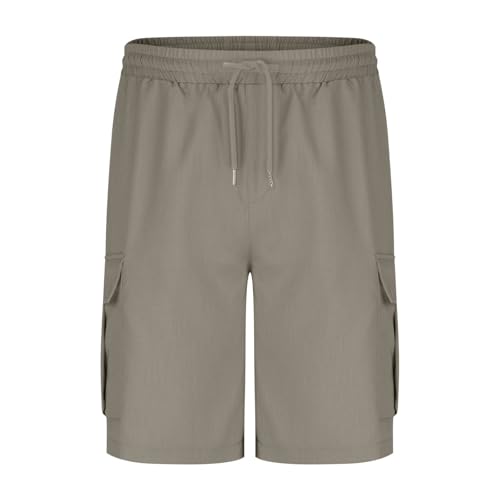 Pantalones de trabajo para hombre, cortos y ligeros, para verano, pantalones cargo cortos para hombre, muchos bolsillos, pantalones cortos de verano, pantalones cortos deportivos cargo de verano con