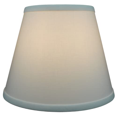 FenchelShades.com Lampshade 6" Top Diameter x 10" Bottom Diameter x 8" Slant Height 6x10x8" with Spider Attachment Diameter 0.4 Inch for Lamps with HarpS (White) - Thumbnail 2
