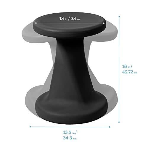 Image of ECR4Kids Twist Wobble Stool, 18in Seat Height, Active Seating, Black